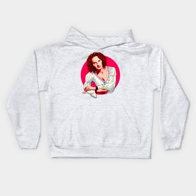 Maureen O'Hara - An illustration by Paul Cemmick Kids Hoodie by PLAYDIGITAL2020